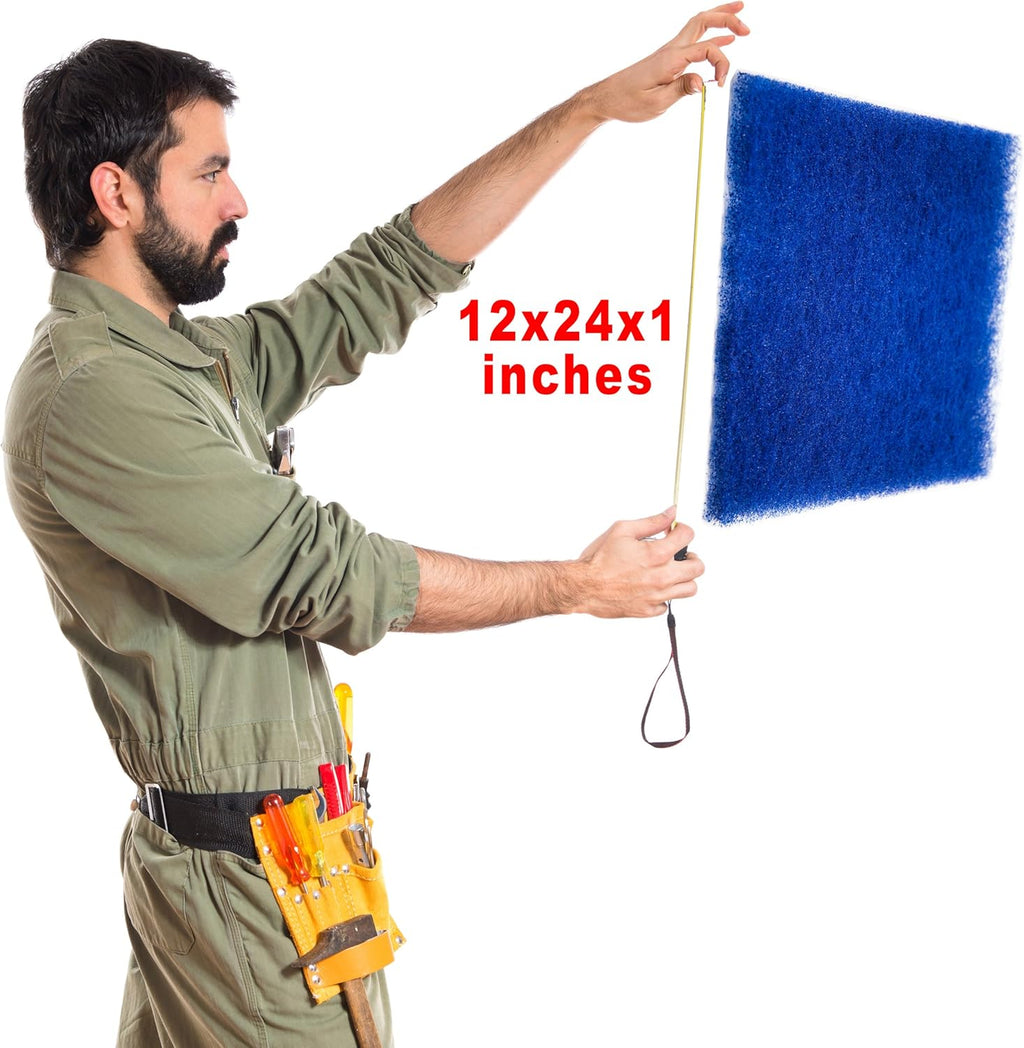 Washable Air Furnace Filters (12x24x1, 4 Pack) M2741