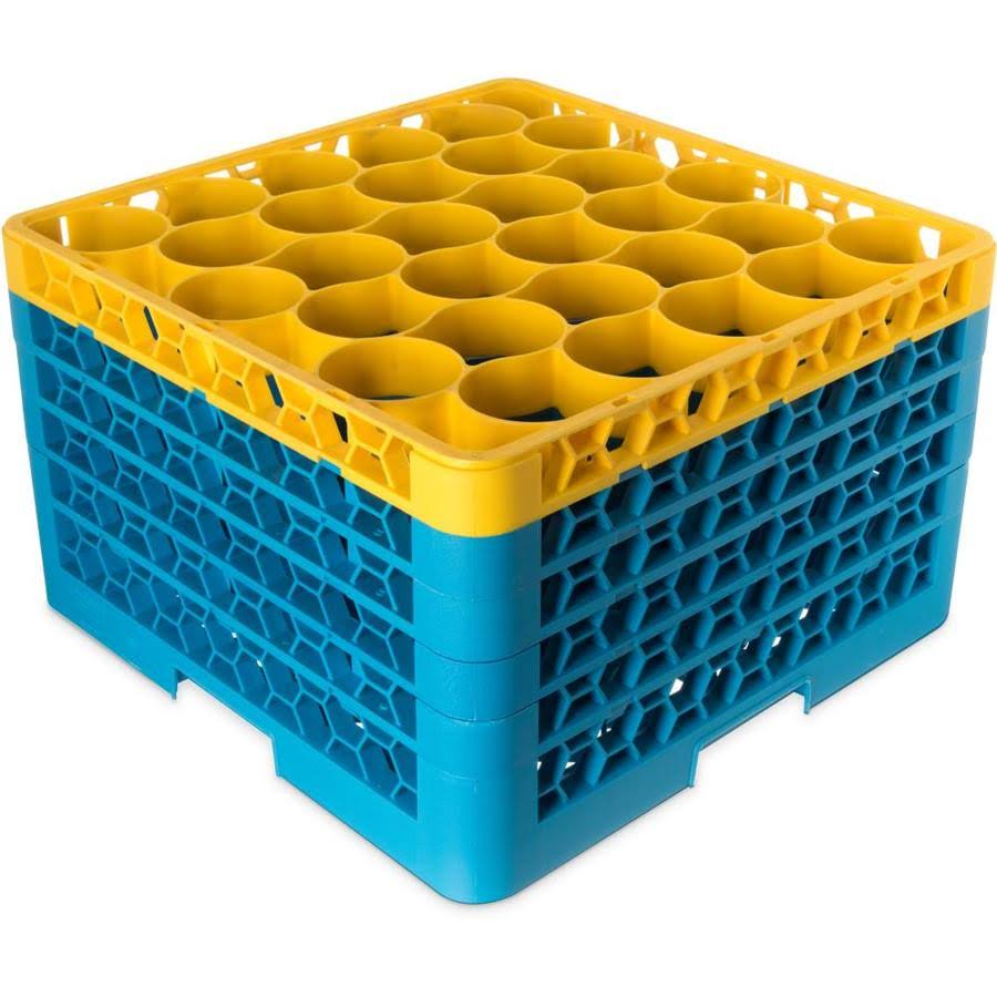 Yellow Color-Coded Glass Rack with 4 Extenders Z81466