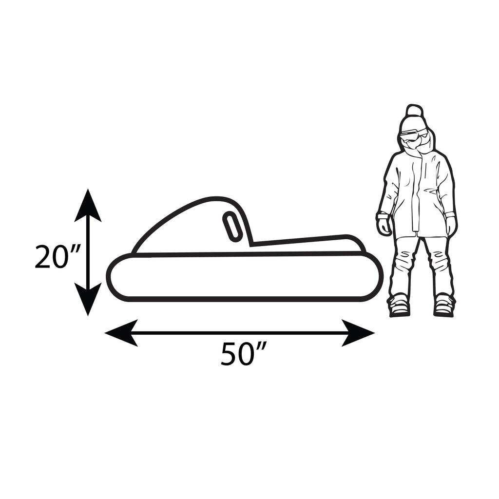50” Inflatable Snowmobile Sled with Sturdy Handles A976