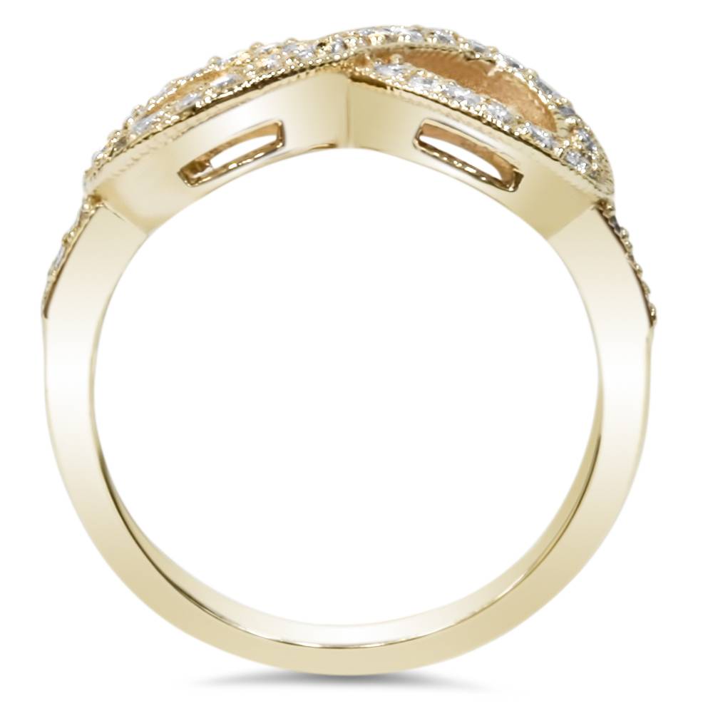 1/3ct Diamond Infinity Ring 10K Yellow Gold J777