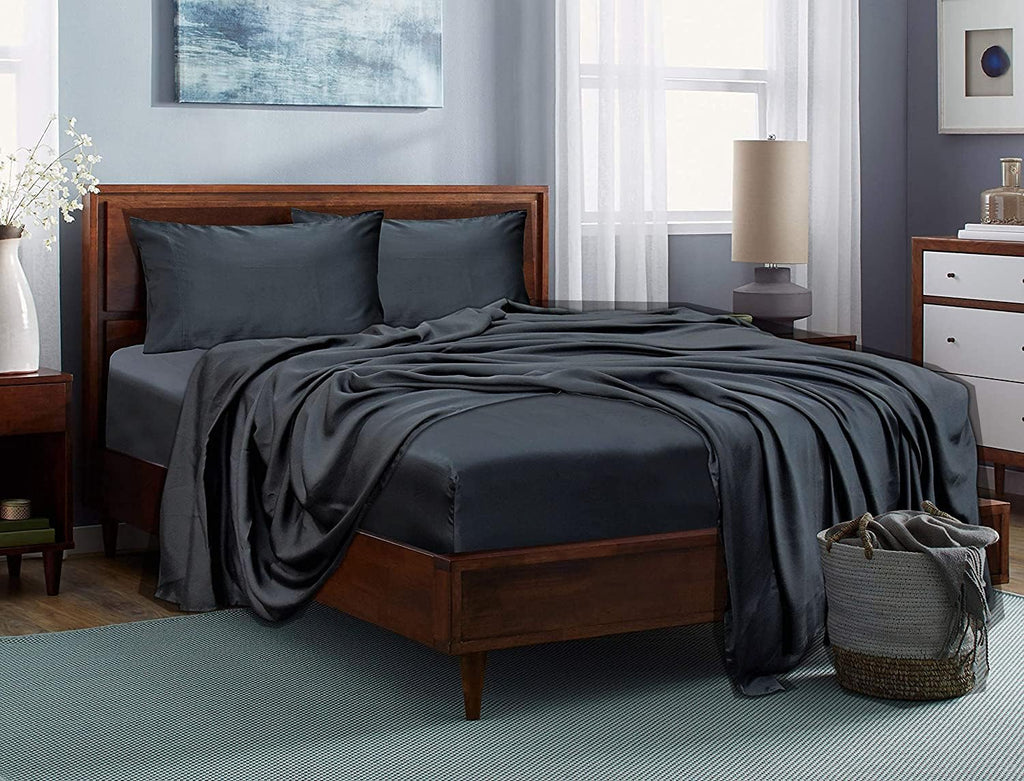 Aqua King 4PC Tencel Lyocell Bed Sheets Set Y14712