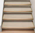 Set of 15 Ivory Cream Carpet Stair Treads H433
