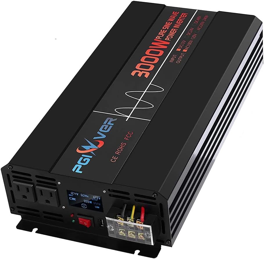 3000W Pure Sine Wave Power Inverter with Remote Control J416414