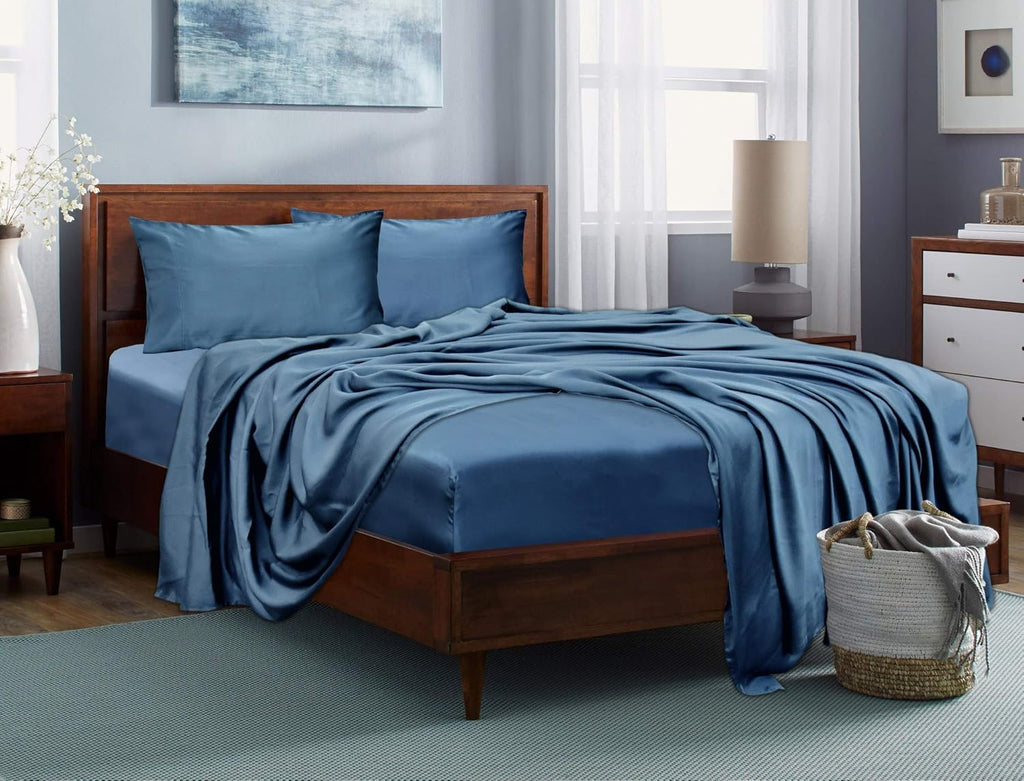 Aqua King 4PC Tencel Lyocell Bed Sheets Set Y14712