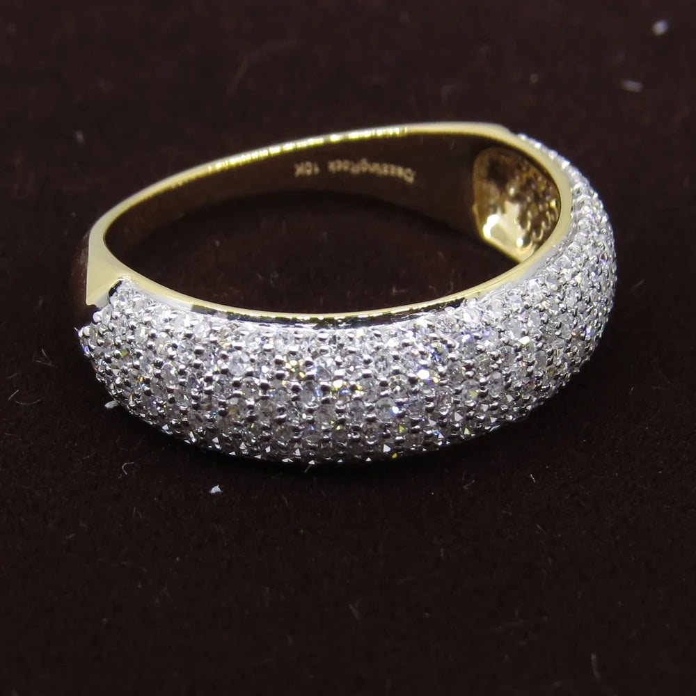 18k Yellow Gold Diamond Wedding Band Ring F5961