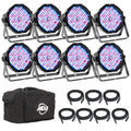 Mega Flat Pak 8 LED Par Light System U4855