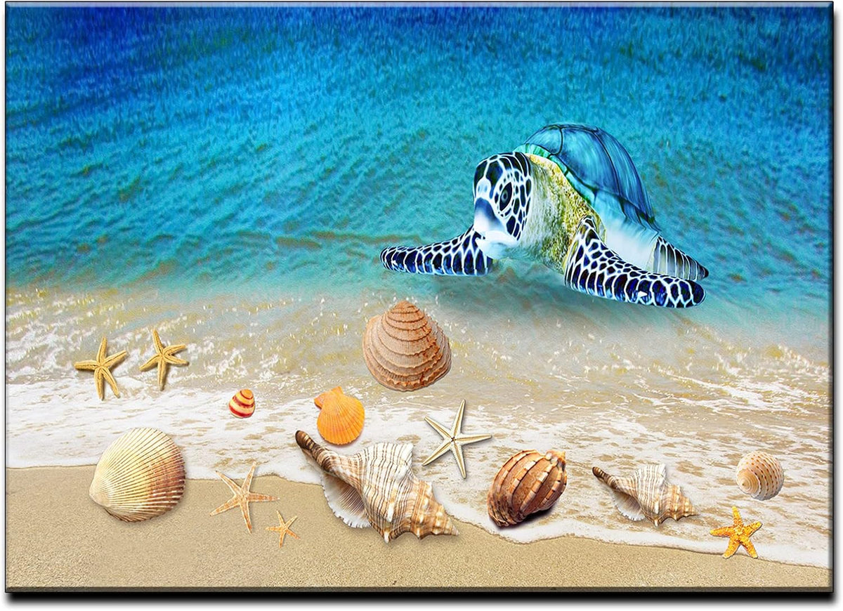 Canvas Wall Art 16x24x1 Panels Sea Turtle Paintings Framed D898168