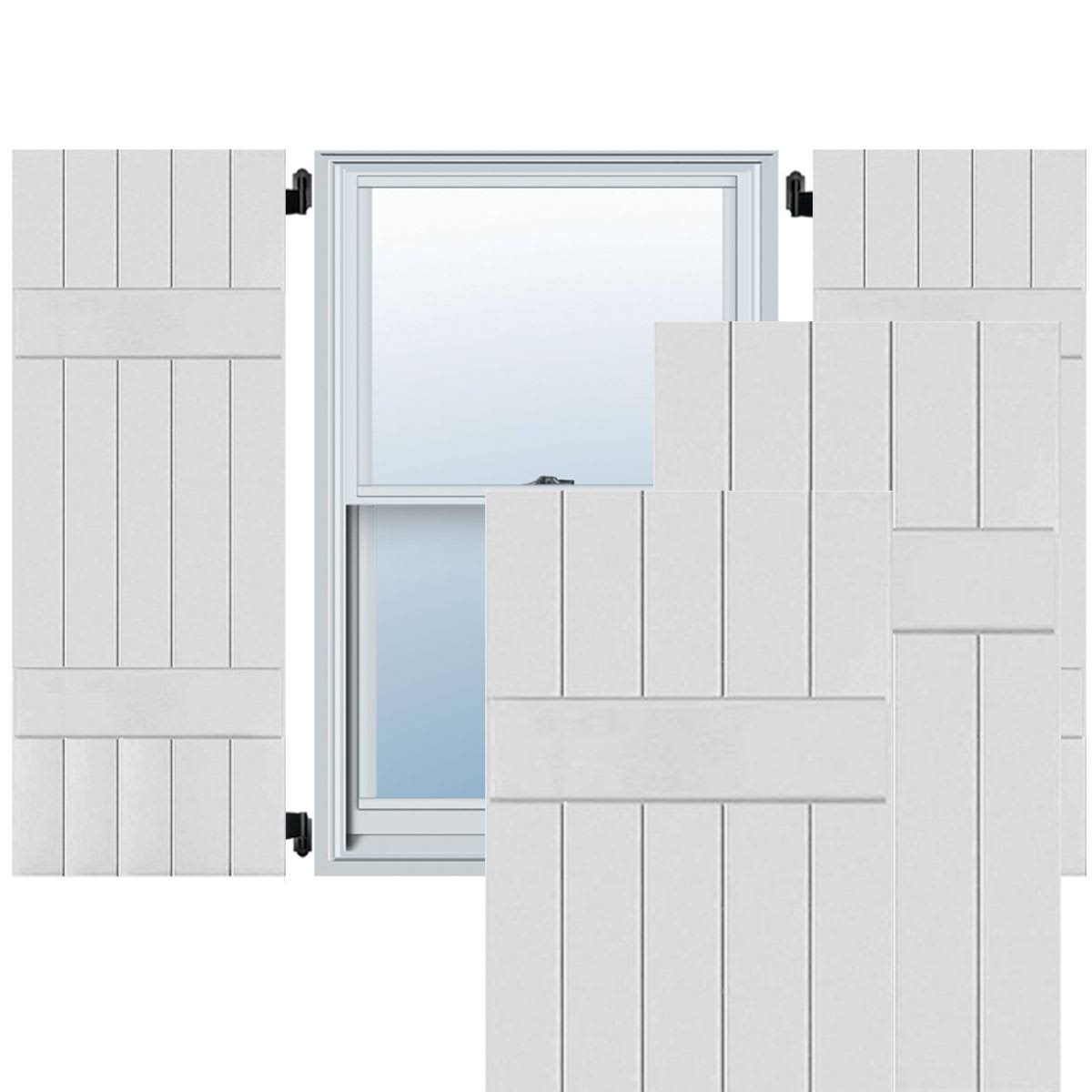 Real Wood Pine Board-n-Batten Shutters V704