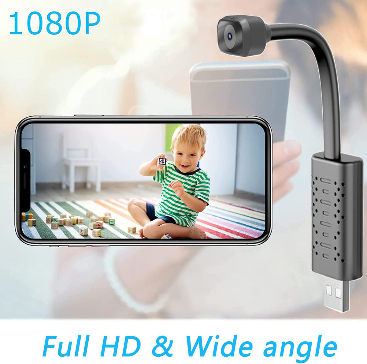 Indoor Security Camera WiFi, HD 1080P IP Camera with Motion Detection, Night Vision, Cloud Storage I80161
