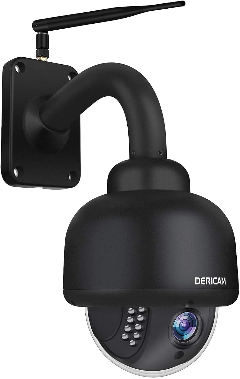 Black Outdoor WiFi PTZ Security Camera with 4X Optical Zoom and 32GB Memory Card R99683