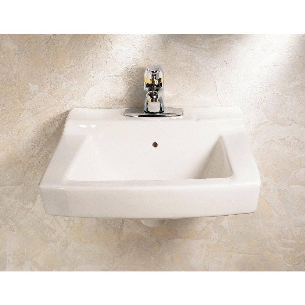 White Wall-Mount Sink H358