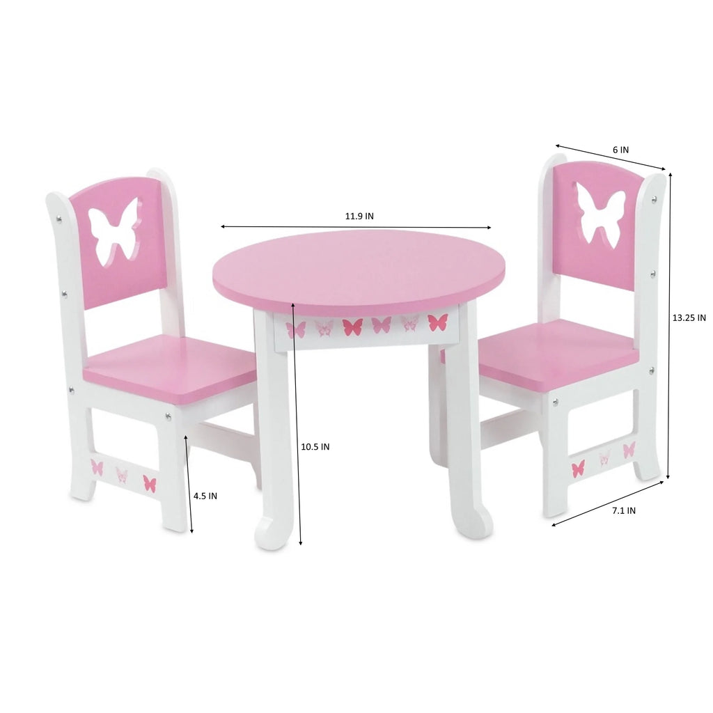18 Inch Doll Kitchen Table and 2 Chair Dining Set X4344
