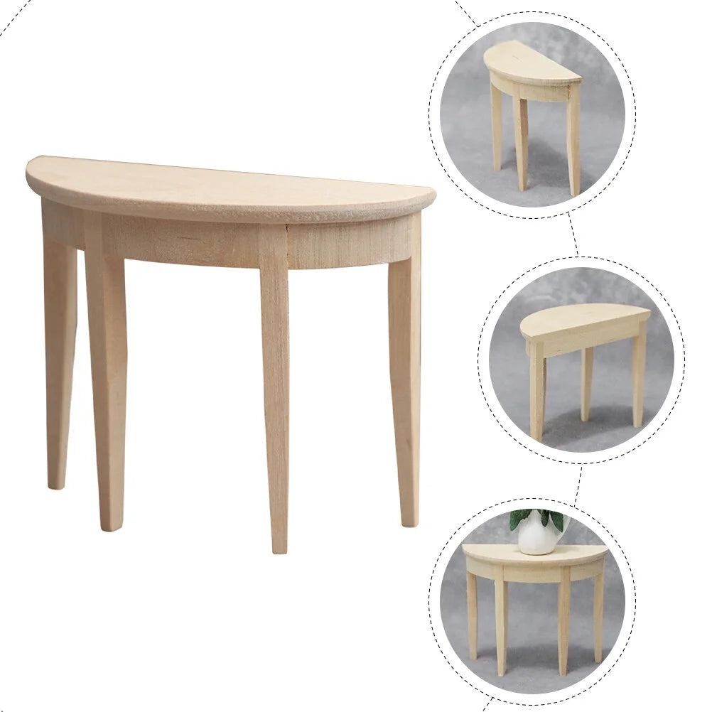 Miniature Wooden Desk Table Figurines D29119