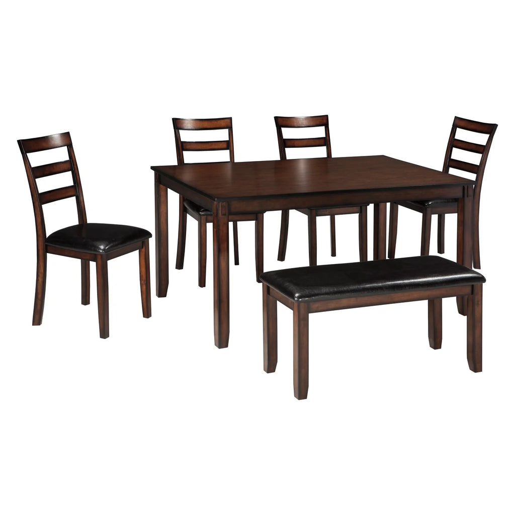 6 Piece Engineered Wood Dining Set in Brown C895