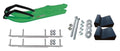 Green Snowmobile Skis with 9" Shaper Bars Complete Kit Z130052