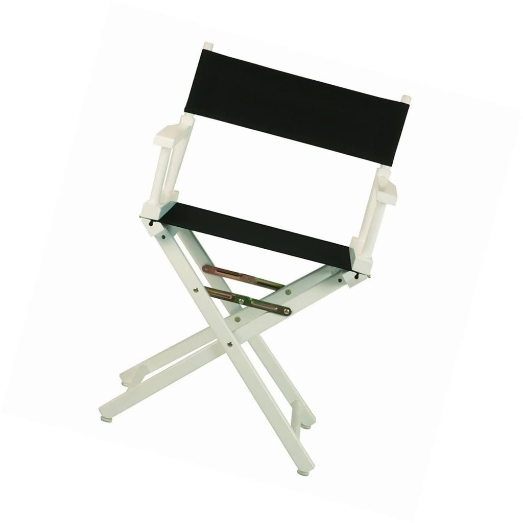 White Frame Black Canvas Director's Chair U11092
