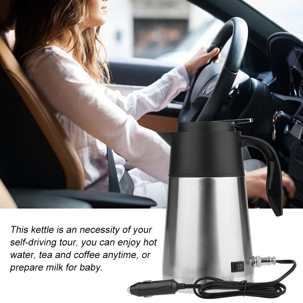 Car Water Heater Portable 1300ml 12V Kettle Bottle X718328