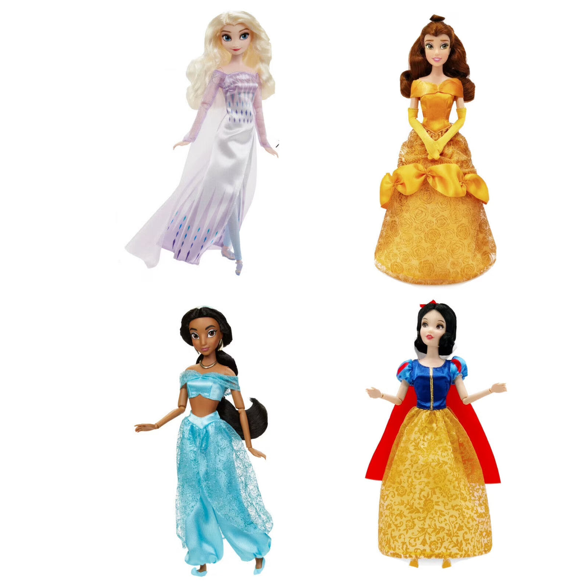 4 Classic Princess Dolls 12” Set K1231