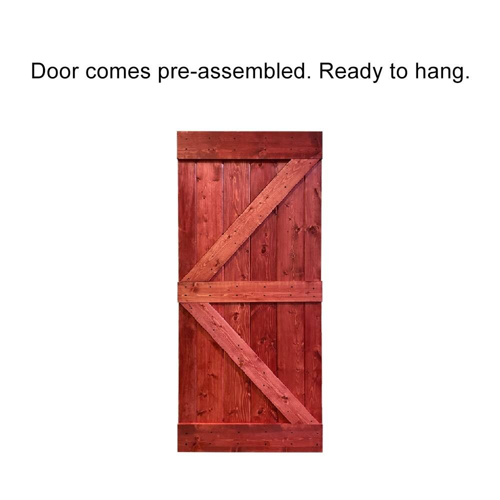 Ocean Blue Stained Solid Pine Wood Interior Sliding Barn Door Slab N8781