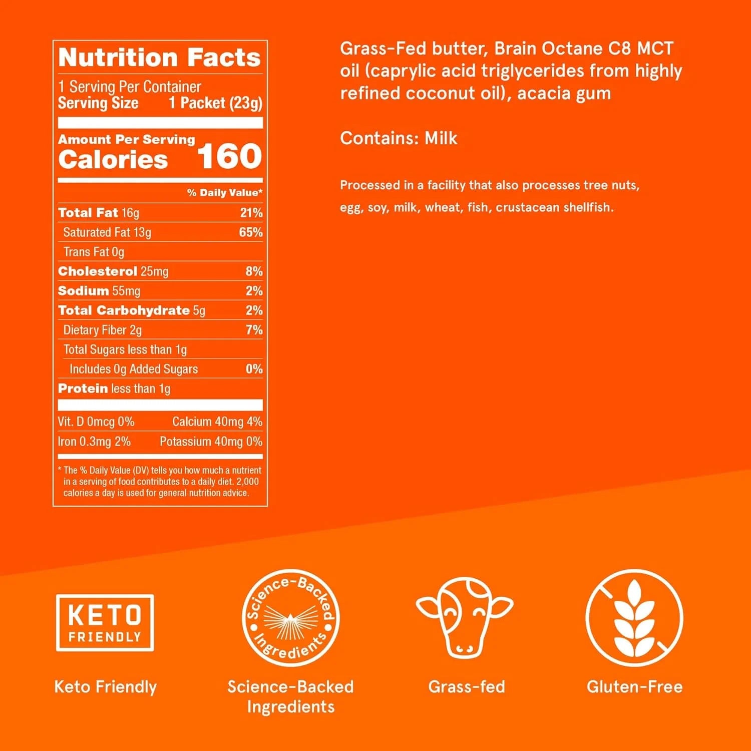 Grass Fed Butter and Brain Octane Single Serve Packets T549991