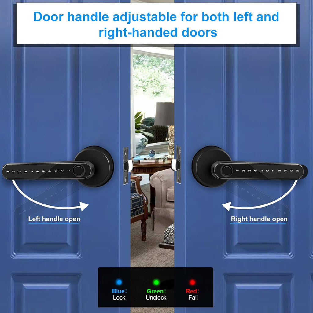 Smart Lever Door Lock with Handle Q947746