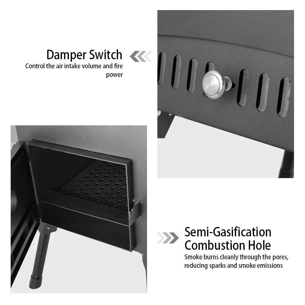 Stainless Steel Foldable Camping Wood Burning Stove O256004