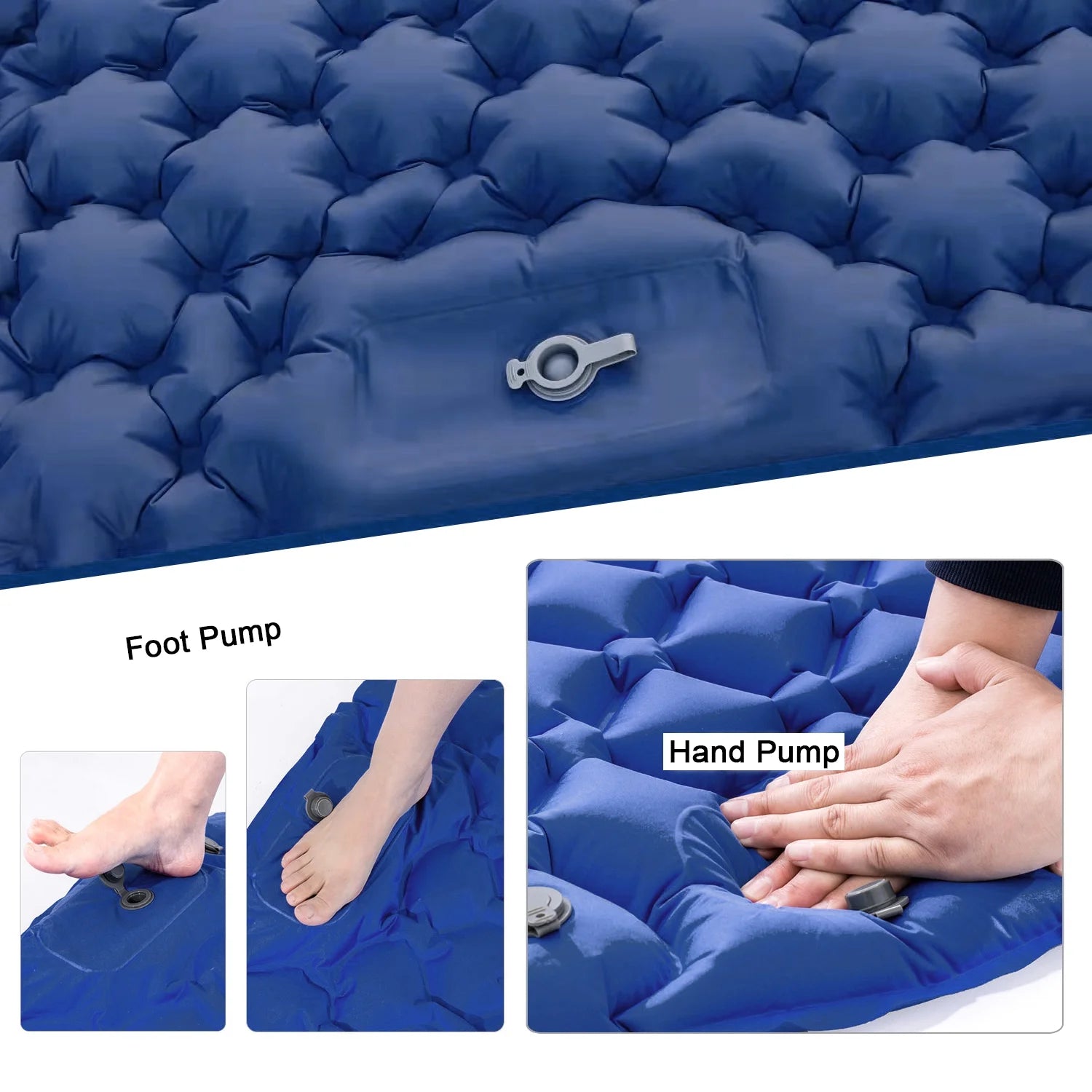 2 Person Camping Mat with Air Pillow Waterproof Backpacking Pad Y187