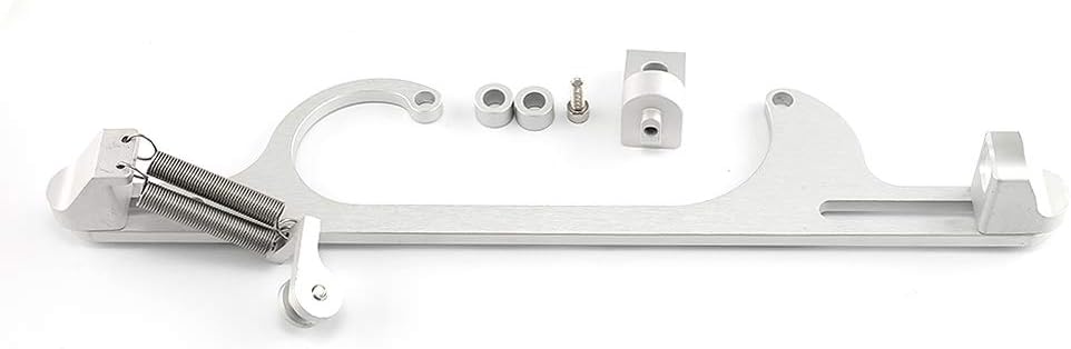 Billet Aluminum Anodized Throttle Cable Bracket Adjustable Silver Pack of 2 M92000