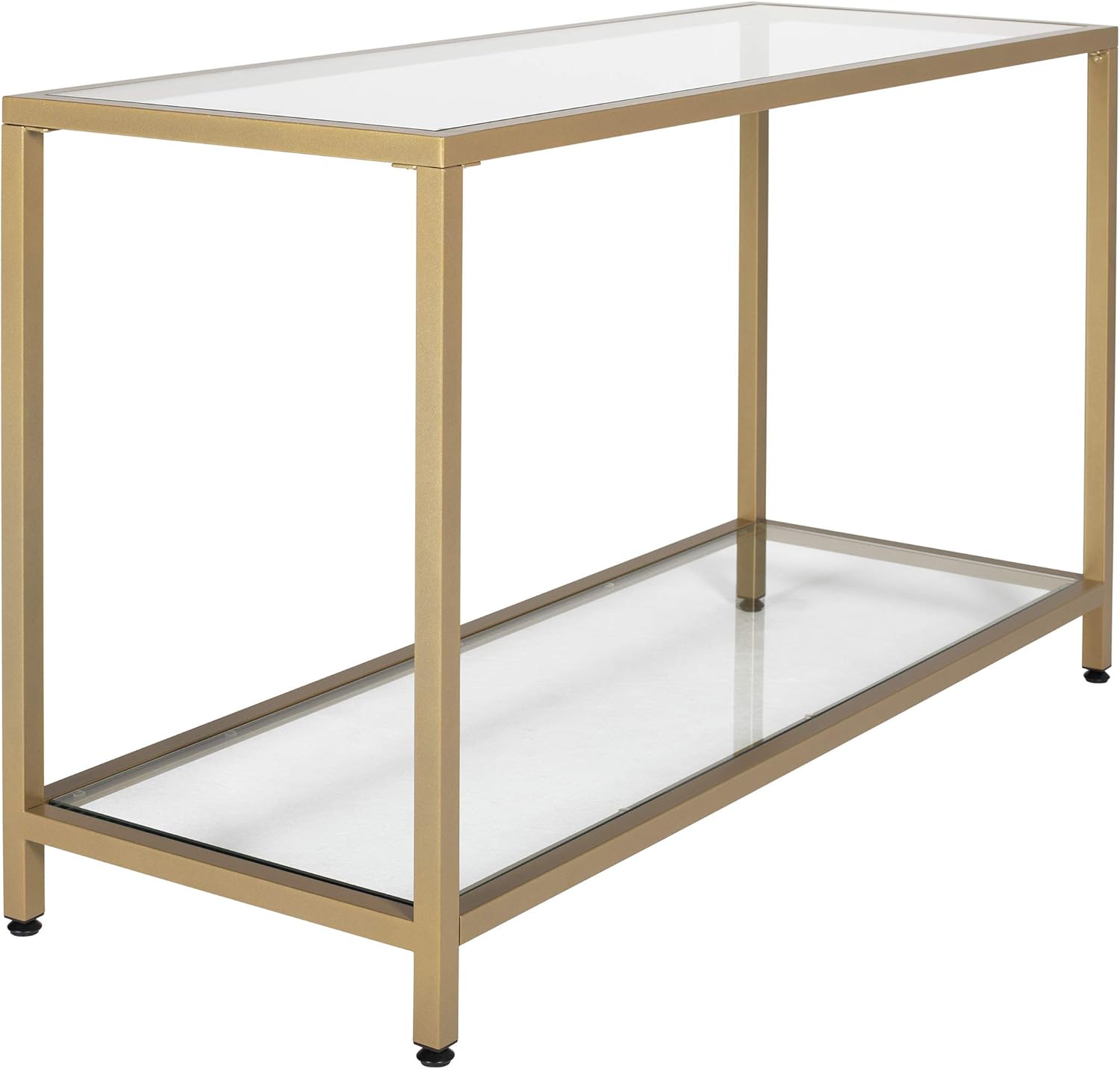 Pewter End Table with Clear Glass C997