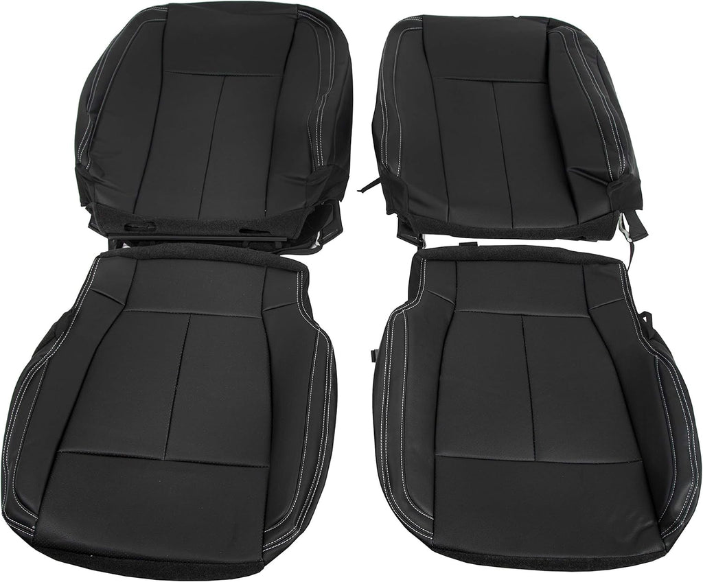 Black Synthetic Leather Seat Covers for Ford F150 Super Crew O214