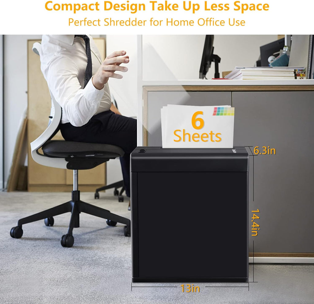 6-Sheet Micro Cut Paper Shredder with 2.9 Gallon Basket R8379