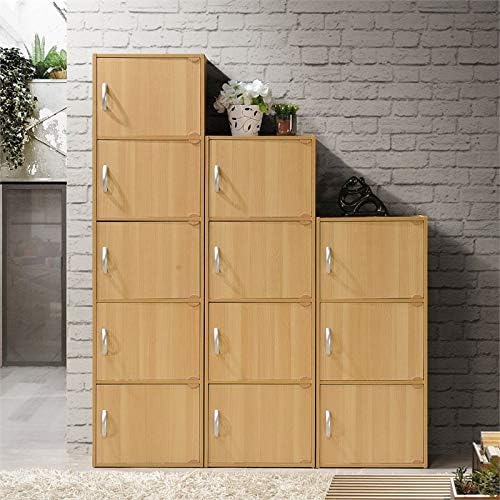 3 Shelf 3 Door Bookcase in Beech P1101