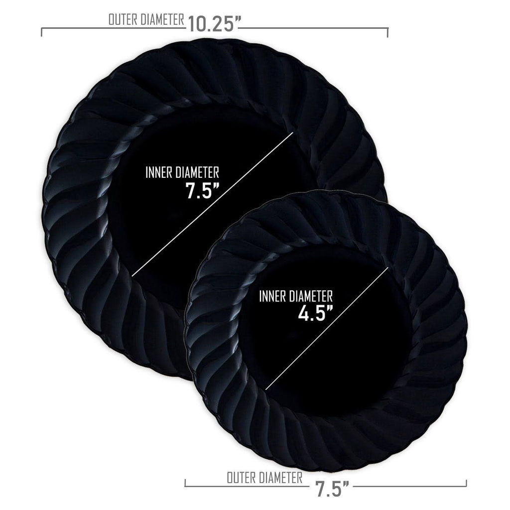 Ivory Round Disposable Plastic Buffet Plates B52371