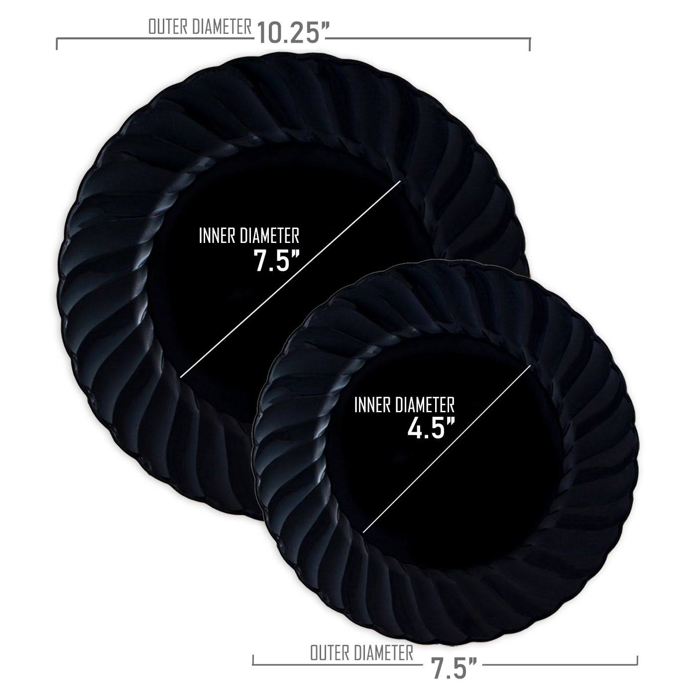 Ivory Round Disposable Plastic Buffet Plates B52371