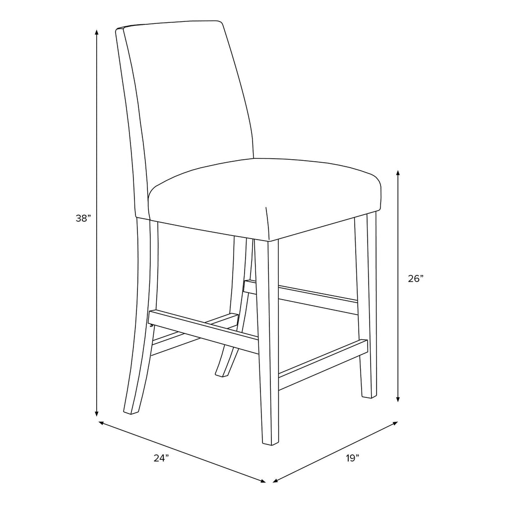 Lavender Linen Counter Height Barstool O566