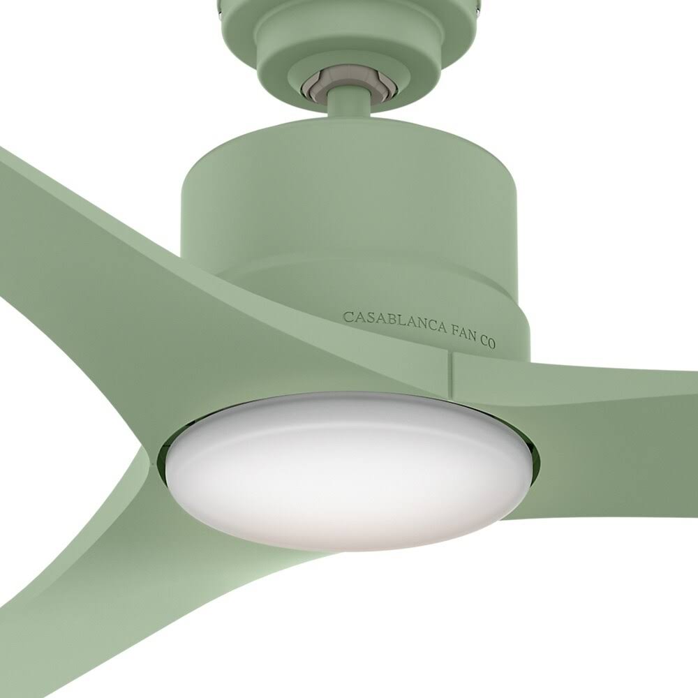 52x22 Piston Ceiling Fan with LED Light Sage Green A587