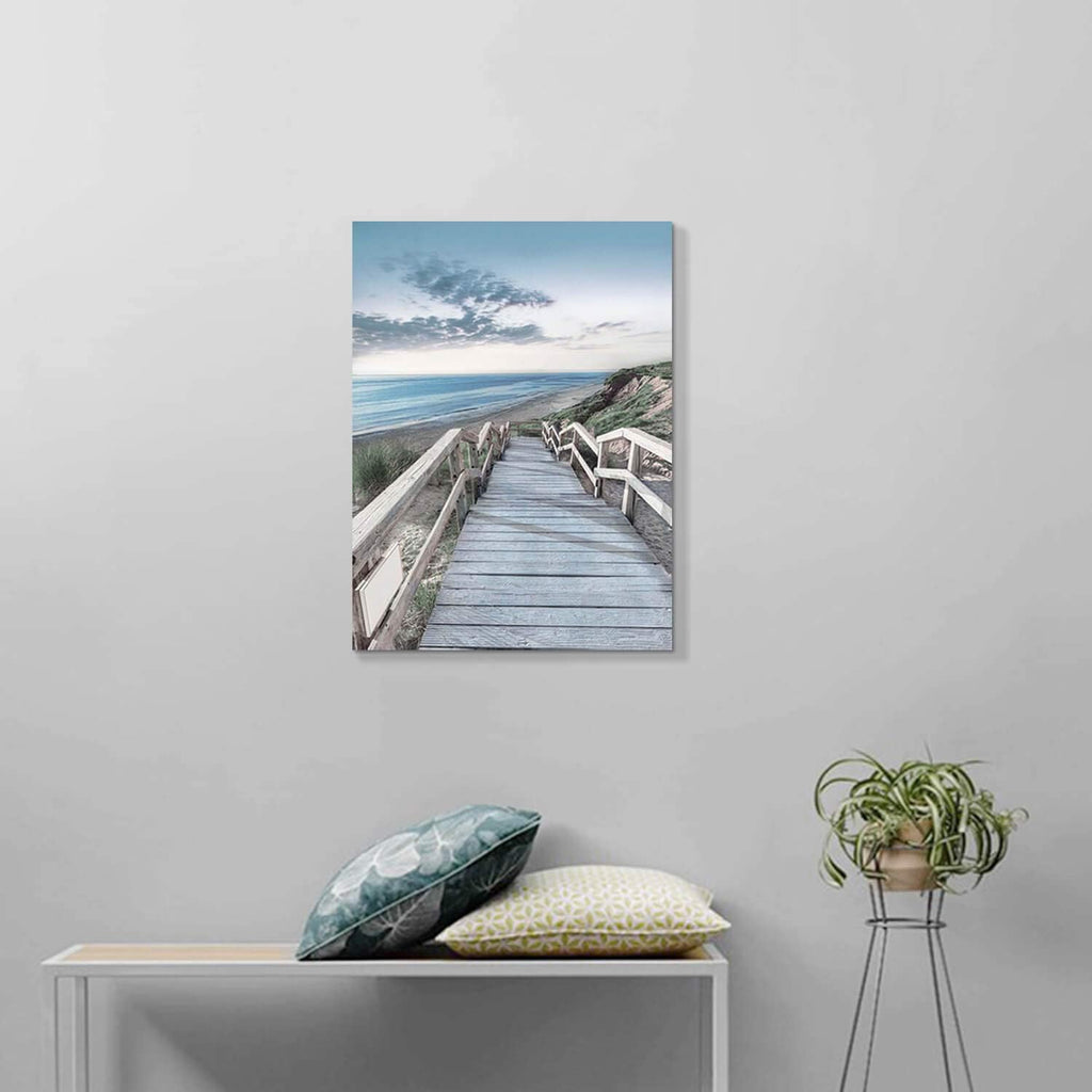 Wooden Path Wall Art on Wrapped Canvas (18''x24'') Z345