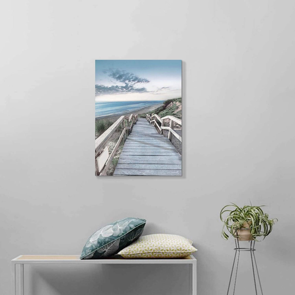 Wooden Path Wall Art on Wrapped Canvas (18''x24'') Z345