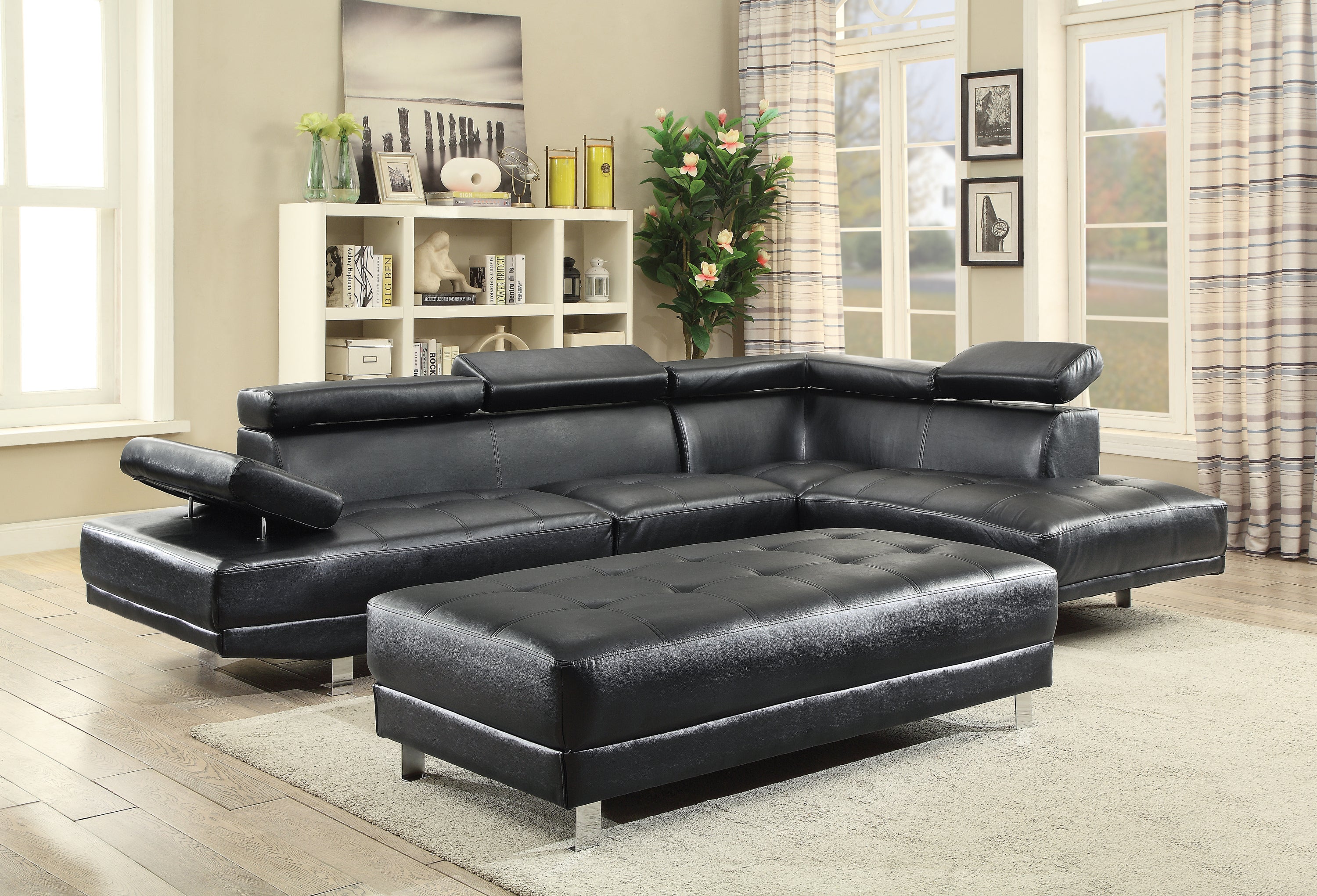 Black Sectional Sofa A3280