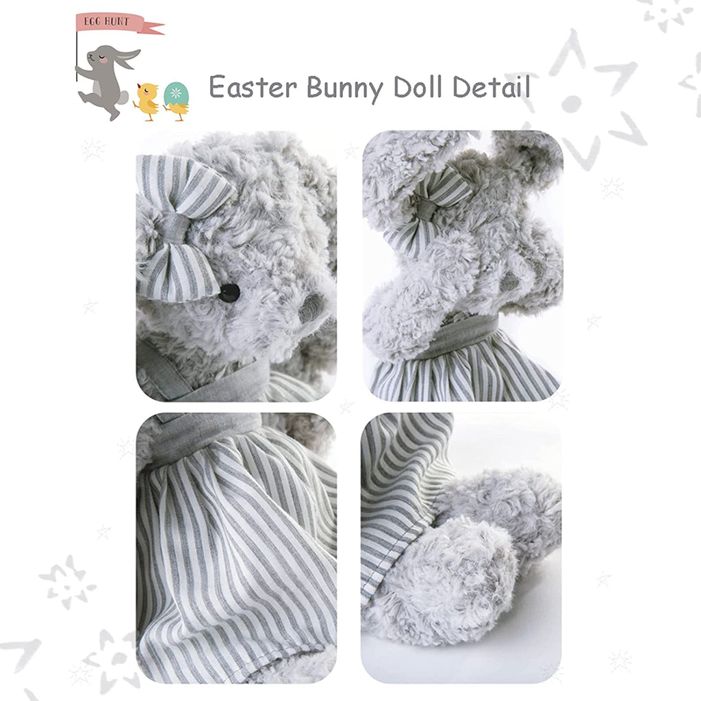 Gray 11.8inch Bunny Plush with Floppy Ears S612330