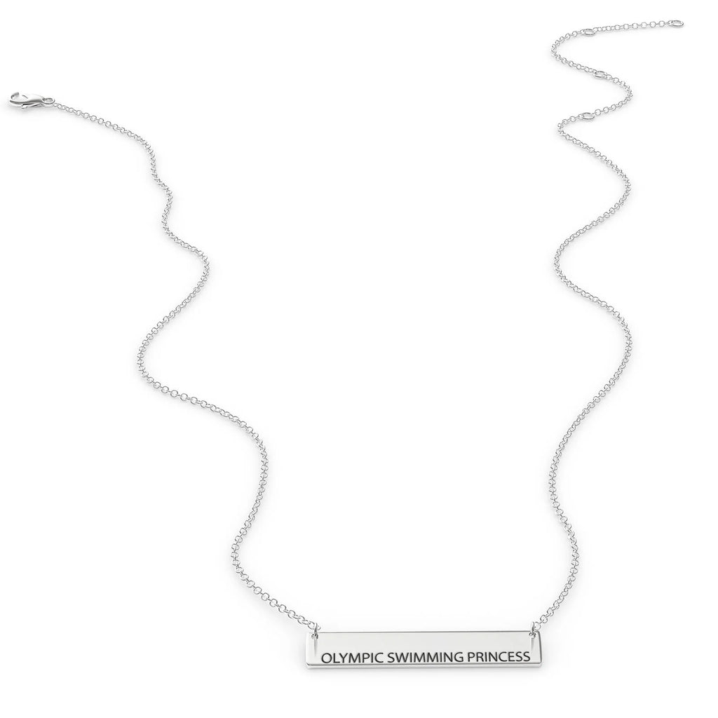 Sterling Silver Bar Pendant Necklace C320