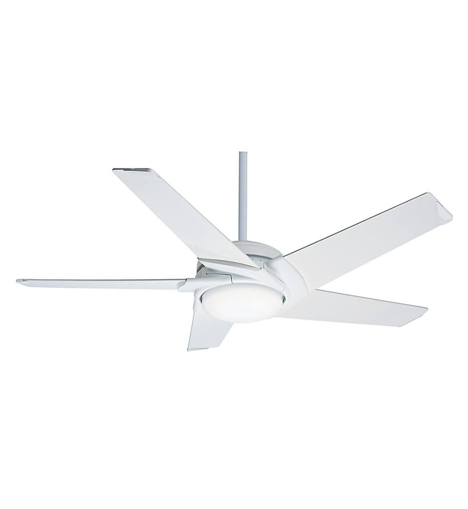 54 in. Snow White Ceiling Fan with Light and Remote H333