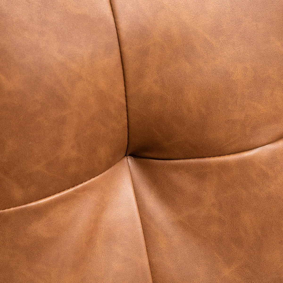 Brown 2-Seater PU Leather Loveseat D406663