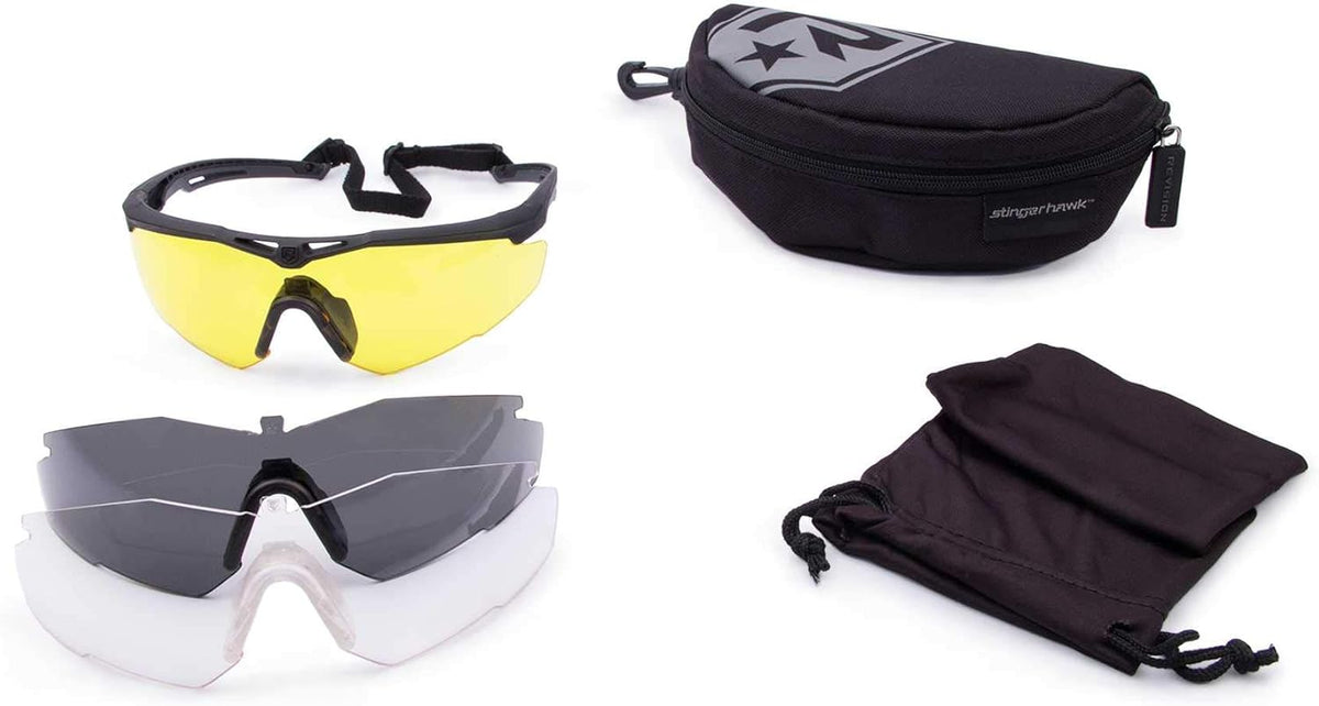 Large Yellow Anti-Fog Tactical Ballistic Eye Protection Glasses T4995