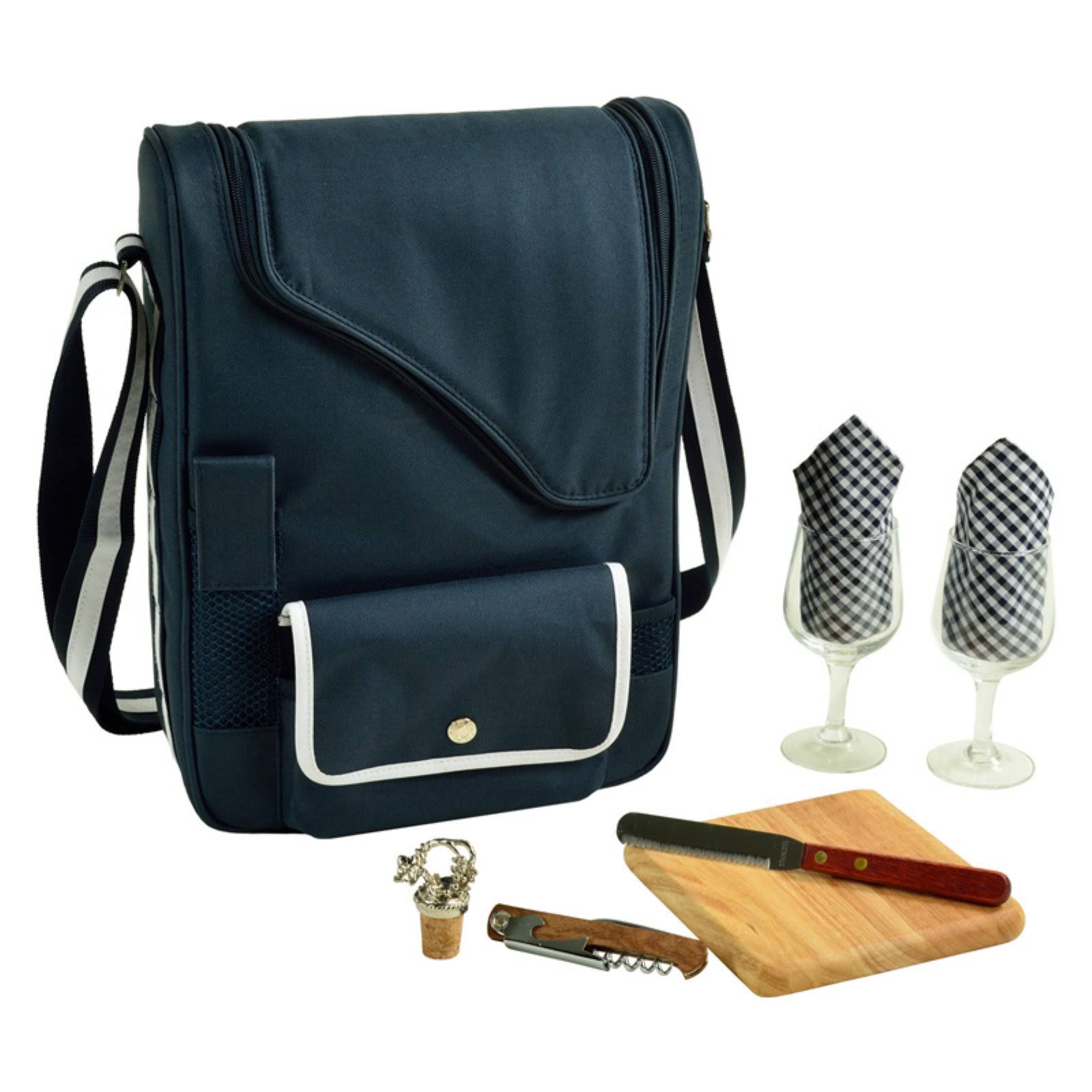 Bordeaux Wine & Cheese Cooler Bag with Glass Wine Glasses S629935