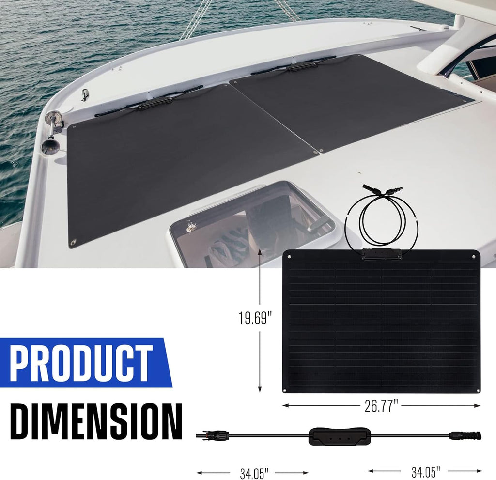 55W Flexible Monocrystalline Solar Panel Q331