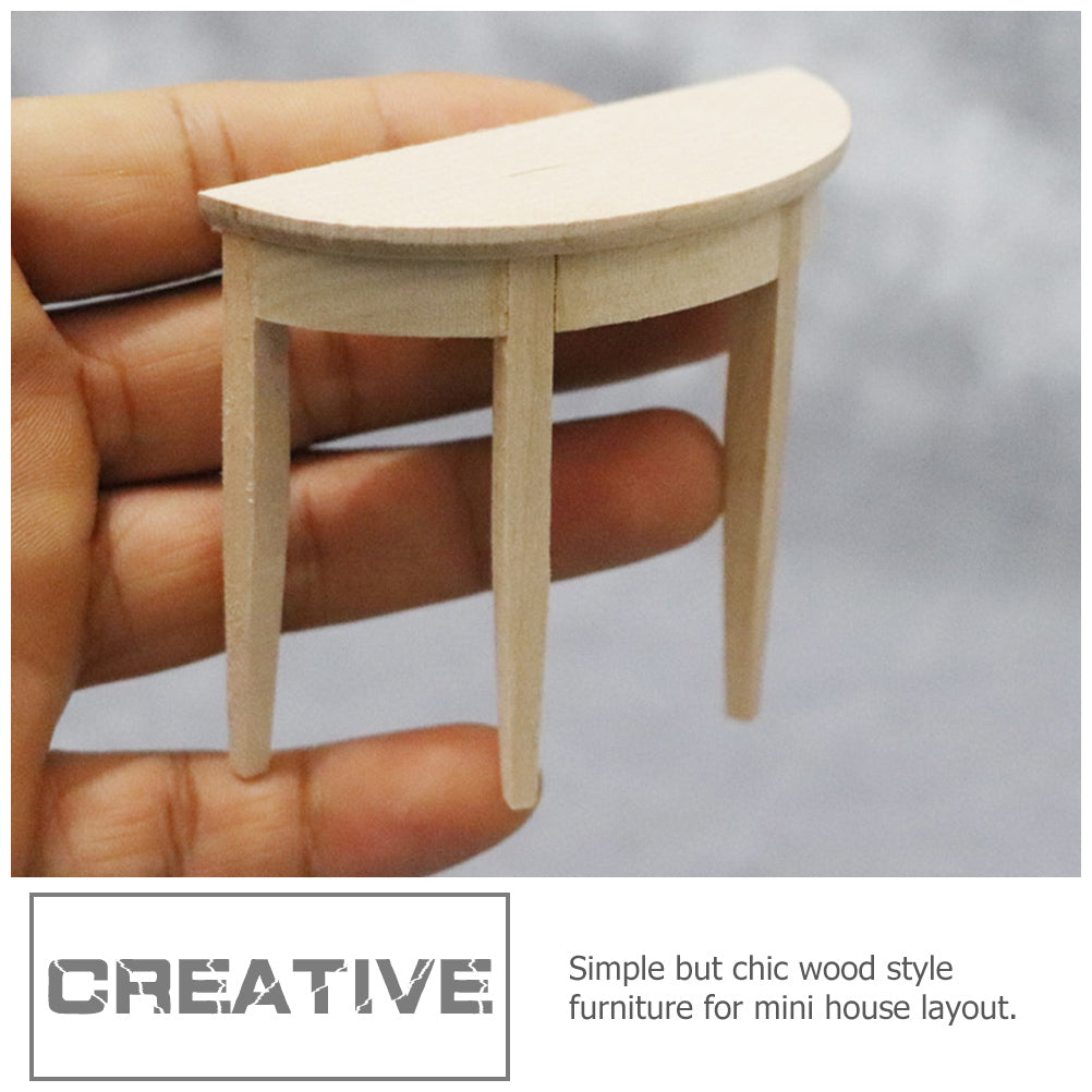 Miniature Wooden Desk Table Figurines D29119