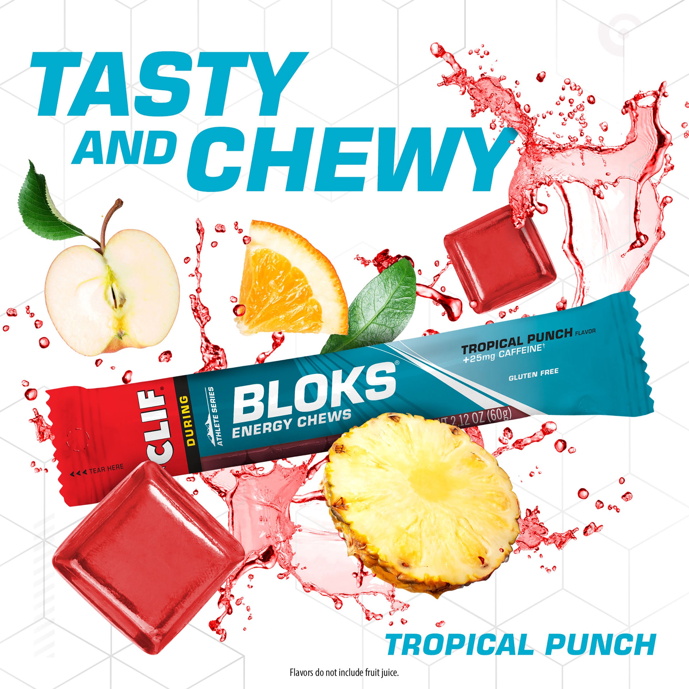 Tropical Punch Energy Chews with Caffeine, 2.12 oz. (18 Count) V9395