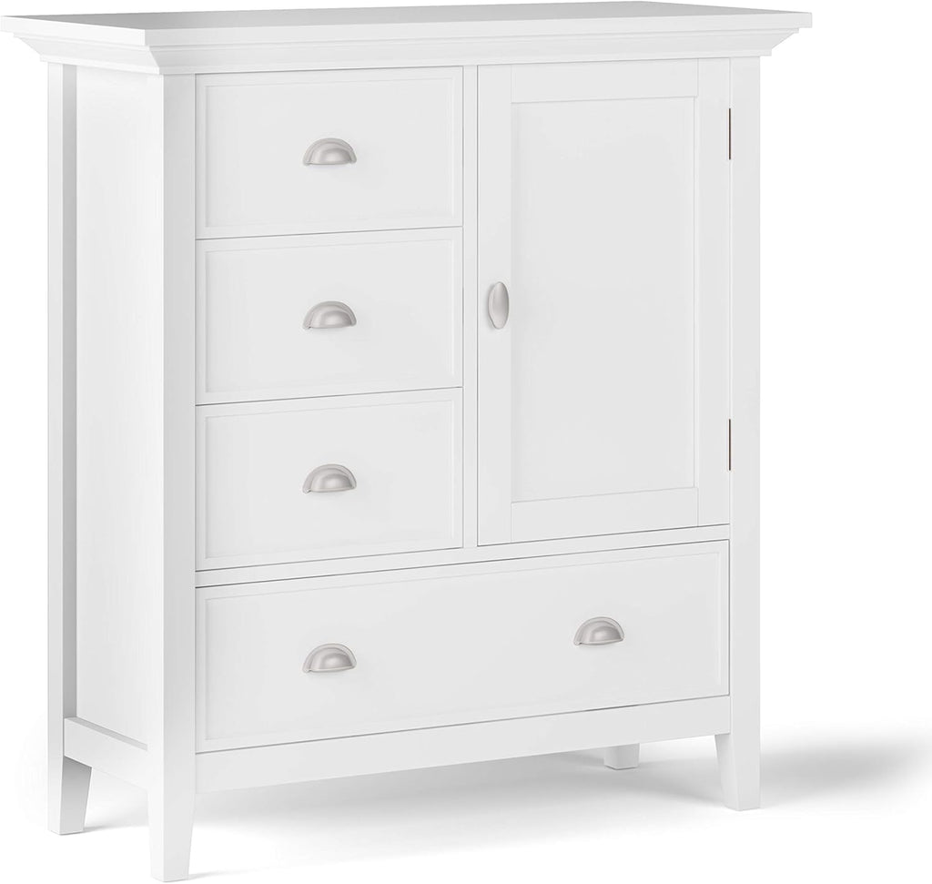 Solid Wood Storage Cabinet with 3 Small Drawers and 1 Large Drawer W71796