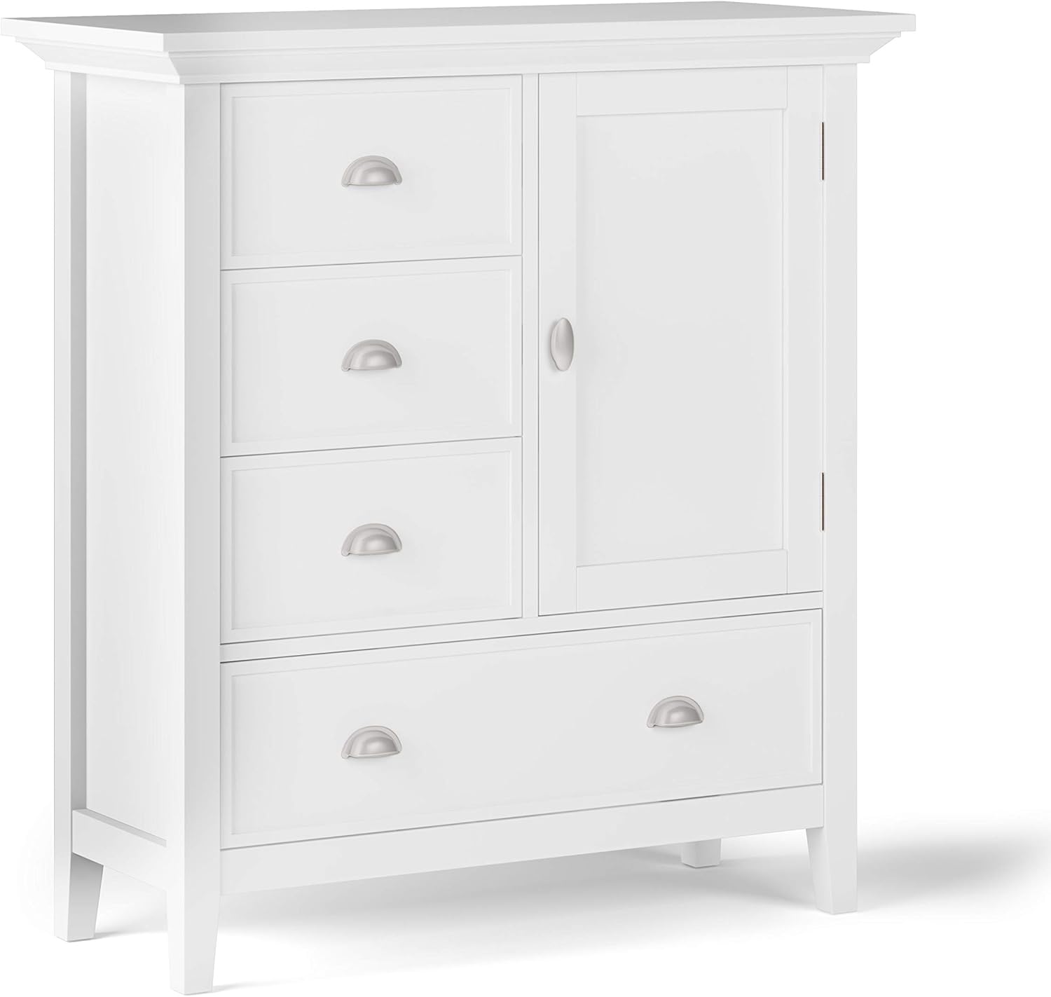 Solid Wood Storage Cabinet with 3 Small Drawers and 1 Large Drawer W71796